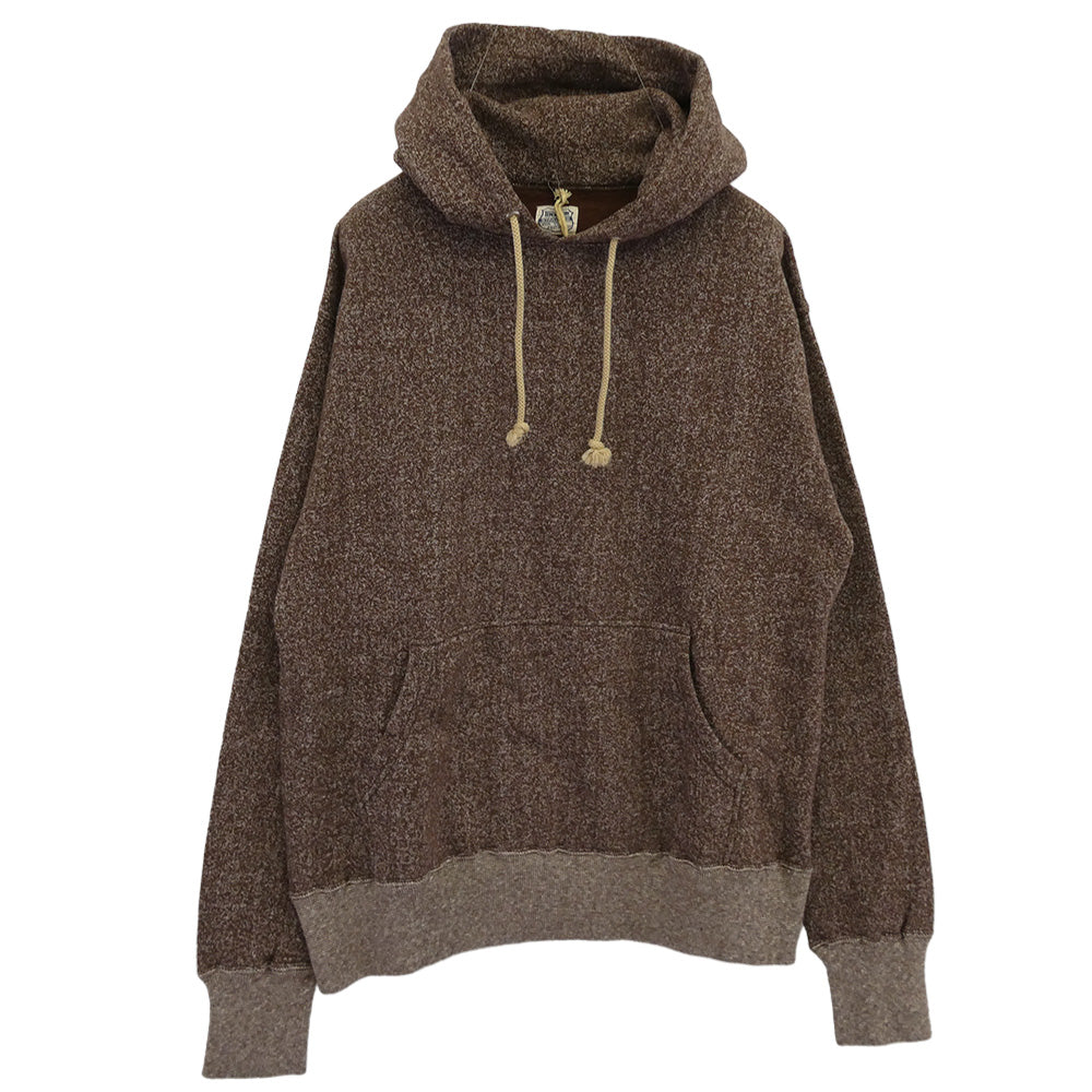 TENDERLOIN テンダーロイン T-PARKA ロゴ バックプリント 霜降り スウェット パーカー フーディー ブラウン ブラウン系 M【極上美品】【中古】