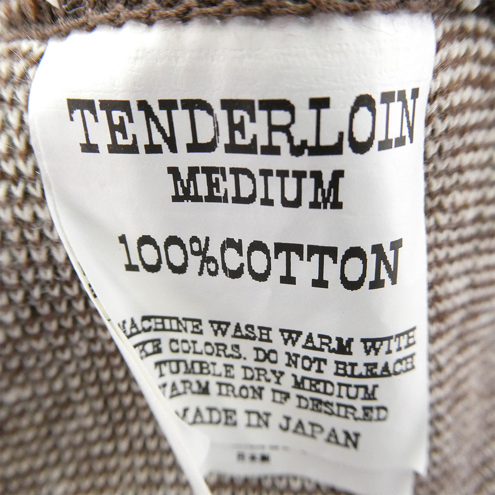 TENDERLOIN テンダーロイン T-PARKA ロゴ バックプリント 霜降り スウェット パーカー フーディー ブラウン ブラウン系 M【極上美品】【中古】