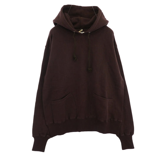 TENDERLOIN テンダーロイン T-PARKA ロゴ バックプリント スウェット パーカー フーディー ブラウン ブラウン系 M【美品】【中古】