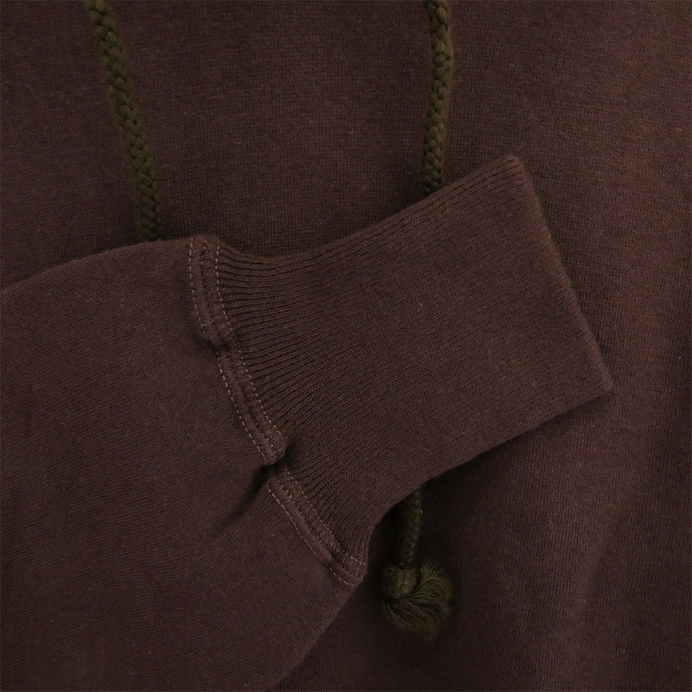 TENDERLOIN テンダーロイン T-PARKA ロゴ バックプリント スウェット パーカー フーディー ブラウン ブラウン系 M【美品】【中古】