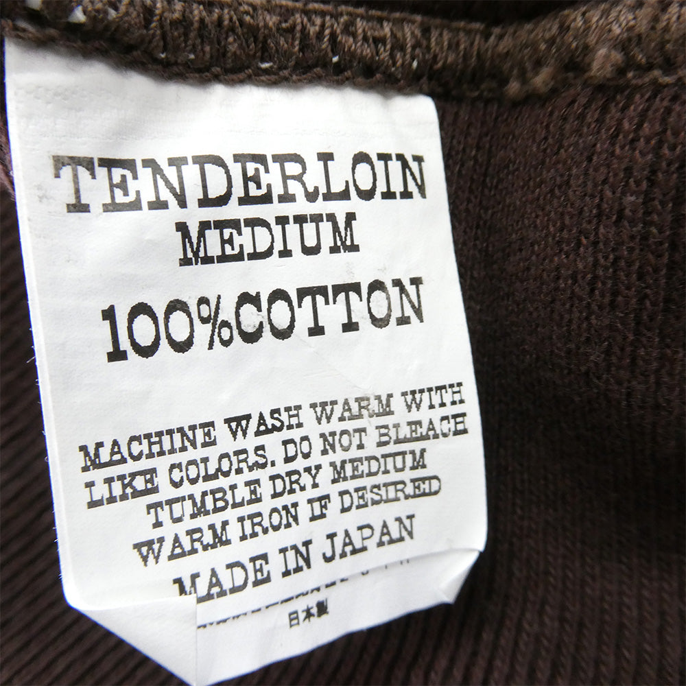 TENDERLOIN テンダーロイン T-PARKA ロゴ バックプリント スウェット パーカー フーディー ブラウン ブラウン系 M【美品】【中古】