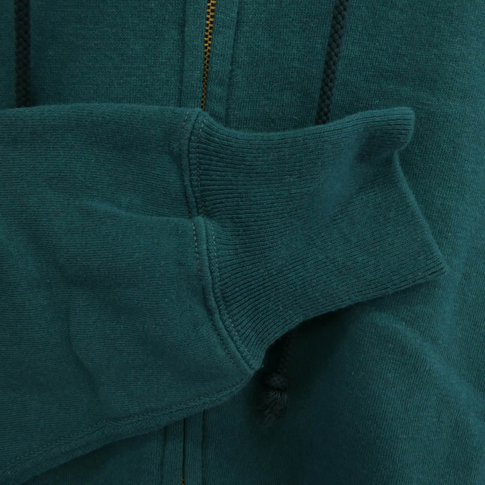 TENDERLOIN テンダーロイン T-PARKA ZIP LOGO ロゴ バックプリント ジップアップ スウェット パーカー グリーン M【極上美品】【中古】