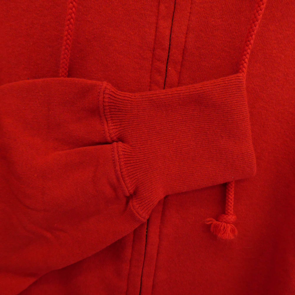 TENDERLOIN テンダーロイン T-PARKA ZIP LOGO ロゴ バックプリント ジップアップ スウェット パーカー レッド M【極上美品】【中古】