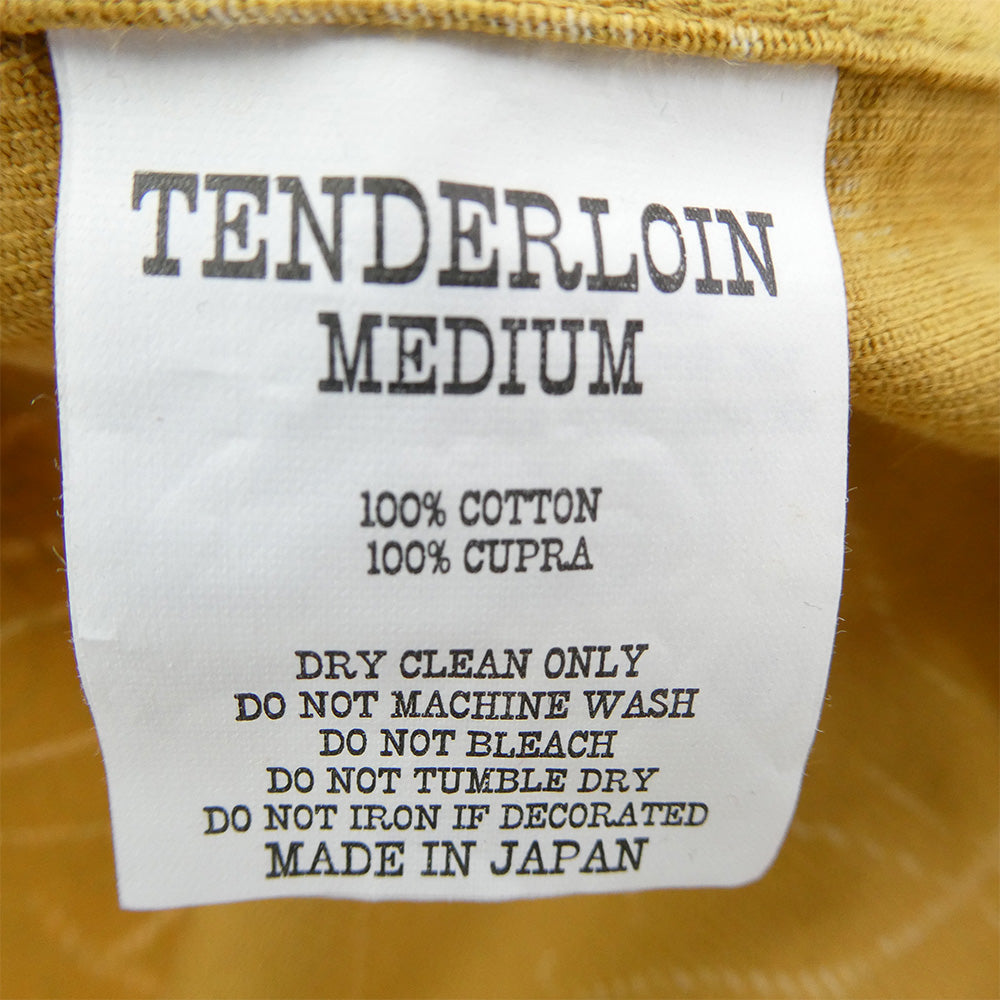 TENDERLOIN テンダーロイン T-CORDUROY SHT AS コーデュロイ 総柄 オープンカラー 長袖 シャツ イエロー系 M【美品】【中古】