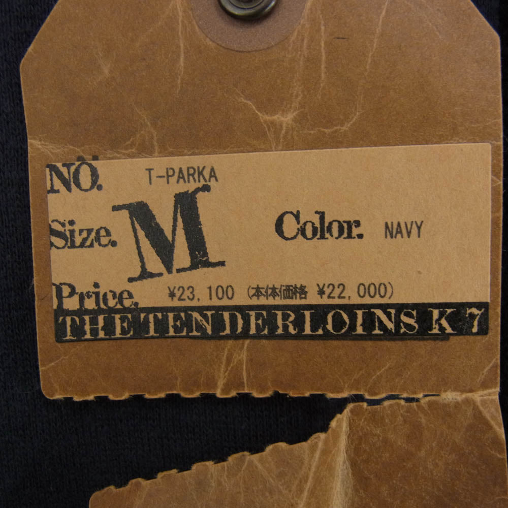 TENDERLOIN テンダーロイン T-PARKA ロゴ バックプリント スウェット パーカー フーディー ネイビー系 M【中古】