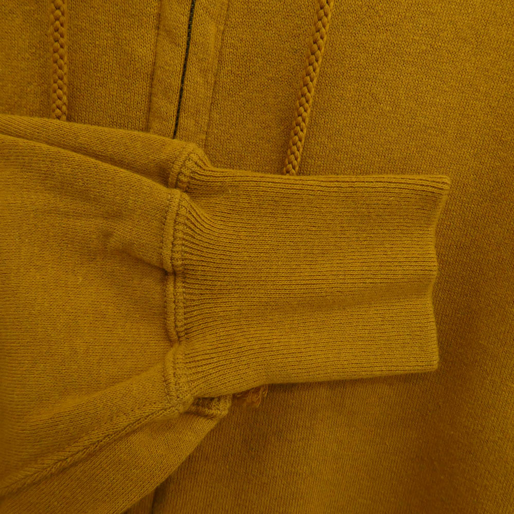 TENDERLOIN テンダーロイン T-PARKA ZIP LOGO ロゴ バックプリント ジップアップ スウェット パーカー マスタード M【極上美品】【中古】