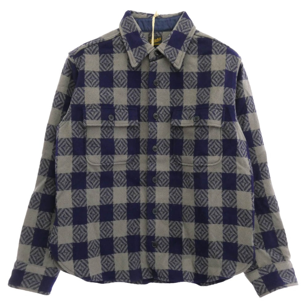 TENDERLOIN テンダーロイン 13AW T-BUFFALO CPO JKT バッファロー チェック柄 ウール 長袖 シャツ ジャケット ブルー M ブルー系 M【中古】