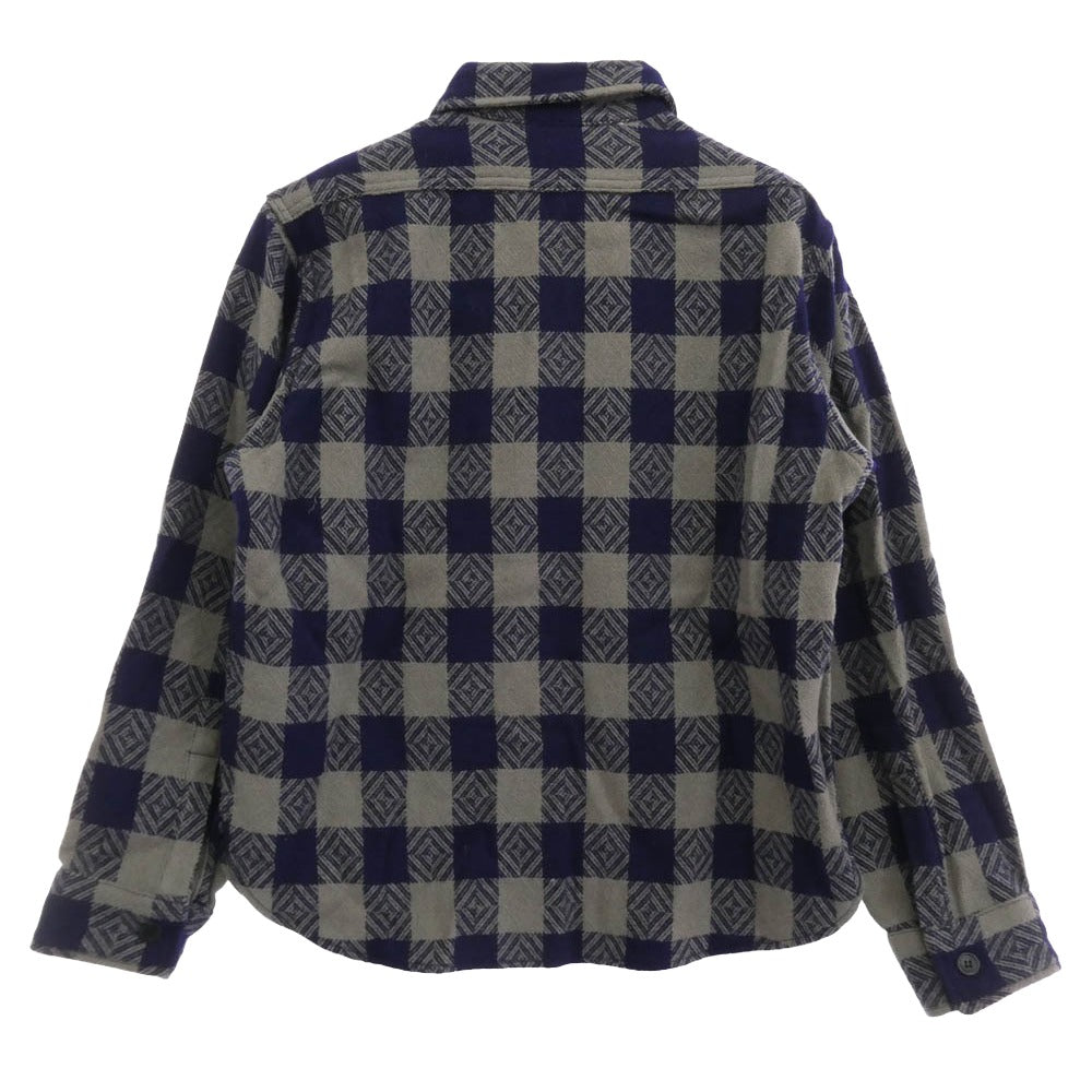TENDERLOIN テンダーロイン 13AW T-BUFFALO CPO JKT バッファロー チェック柄 ウール 長袖 シャツ ジャケット ブルー M ブルー系 M【中古】