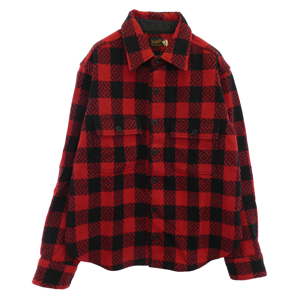 TENDERLOIN テンダーロイン 13AW T-BUFFALO CPO JKT バッファロー チェック柄 ウール 長袖 シャツ ジャケット レッド M レッド系 M【中古】