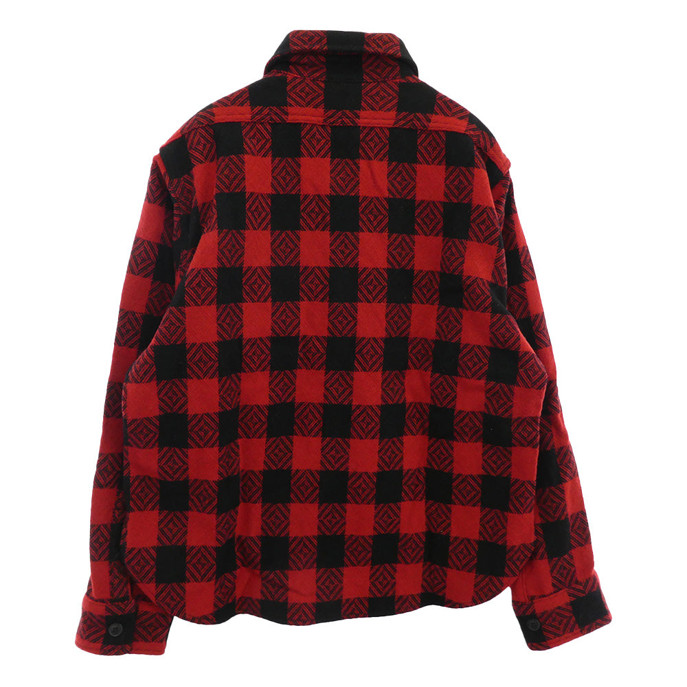 TENDERLOIN テンダーロイン 13AW T-BUFFALO CPO JKT バッファロー チェック柄 ウール 長袖 シャツ ジャケット レッド M レッド系 M【中古】