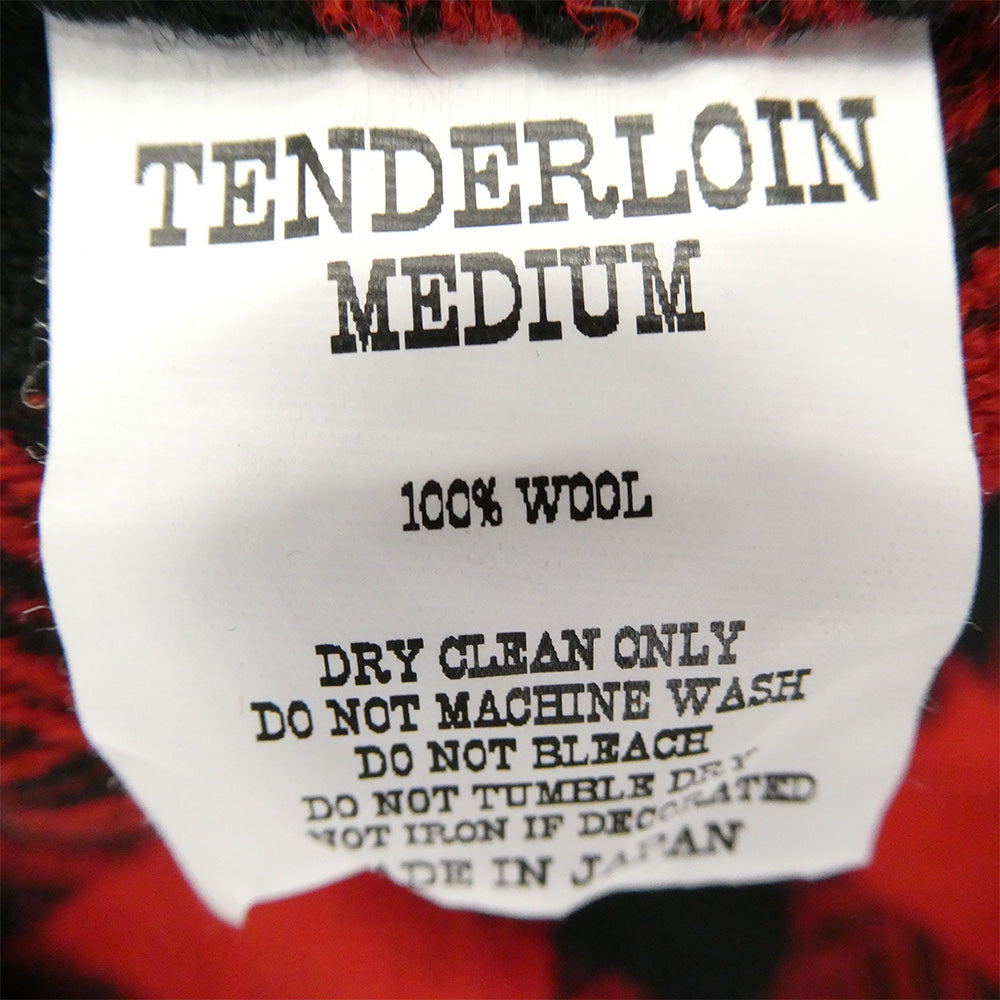 TENDERLOIN テンダーロイン 13AW T-BUFFALO CPO JKT バッファロー チェック柄 ウール 長袖 シャツ ジャケット レッド M レッド系 M【中古】