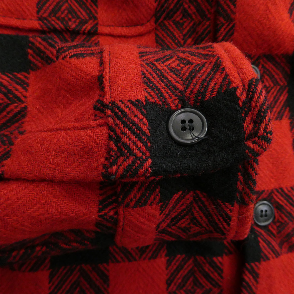 TENDERLOIN テンダーロイン 13AW T-BUFFALO CPO JKT バッファロー チェック柄 ウール 長袖 シャツ ジャケット レッド M レッド系 M【中古】