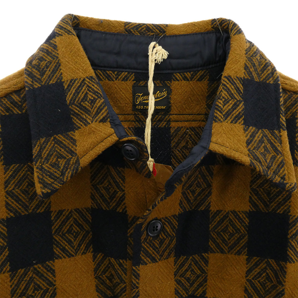 TENDERLOIN テンダーロイン 13AW T-BUFFALO CPO JKT バッファロー チェック柄 ウール 長袖 シャツ ジャケット ブラウン M ブラウン系 M【中古】