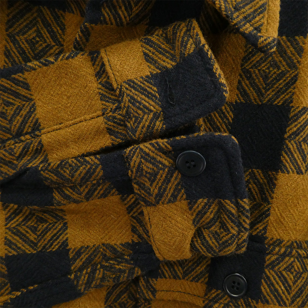 TENDERLOIN テンダーロイン 13AW T-BUFFALO CPO JKT バッファロー チェック柄 ウール 長袖 シャツ ジャケット ブラウン M ブラウン系 M【中古】