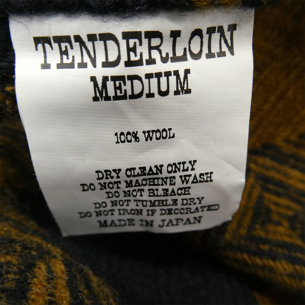 TENDERLOIN テンダーロイン 13AW T-BUFFALO CPO JKT バッファロー チェック柄 ウール 長袖 シャツ ジャケット ブラウン M ブラウン系 M【中古】