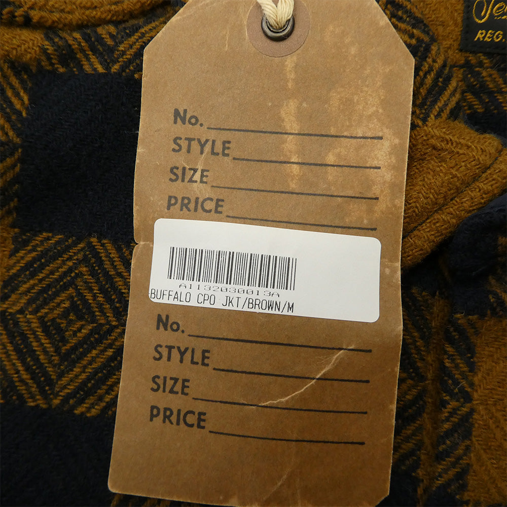 TENDERLOIN テンダーロイン 13AW T-BUFFALO CPO JKT バッファロー チェック柄 ウール 長袖 シャツ ジャケット ブラウン M ブラウン系 M【中古】