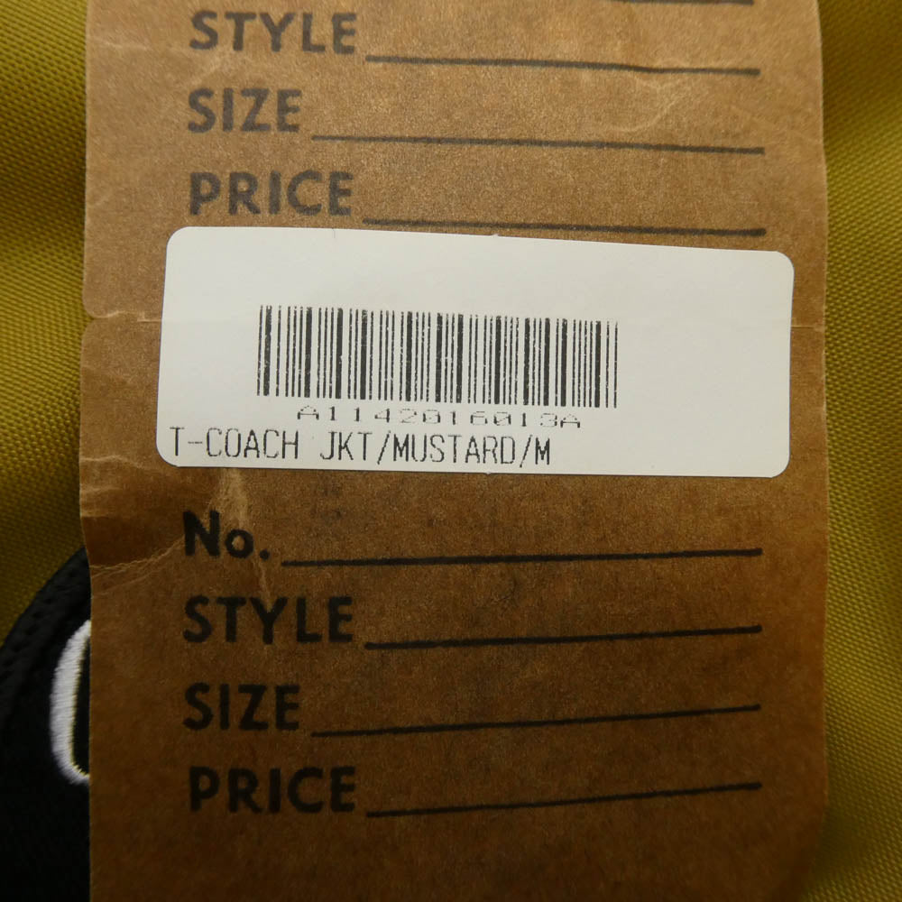 TENDERLOIN テンダーロイン T-NYLON COACH JKT 内ボア ナイロン コーチ ジャケット マスタード M【美品】【中古】