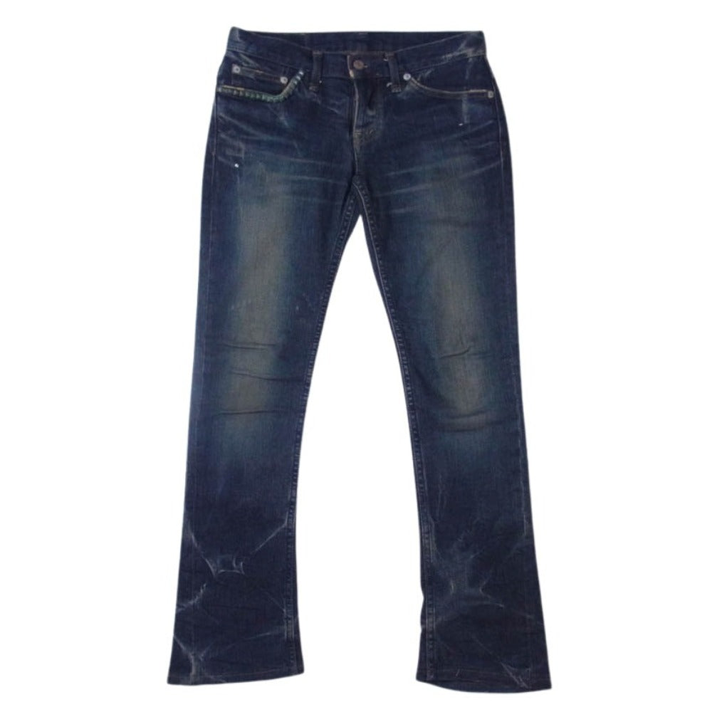 HYSTERIC GLAMOUR ヒステリックグラマー 2AP-5641 スタッズ デニム パンツ ダークネイビー系 XXS【中古】