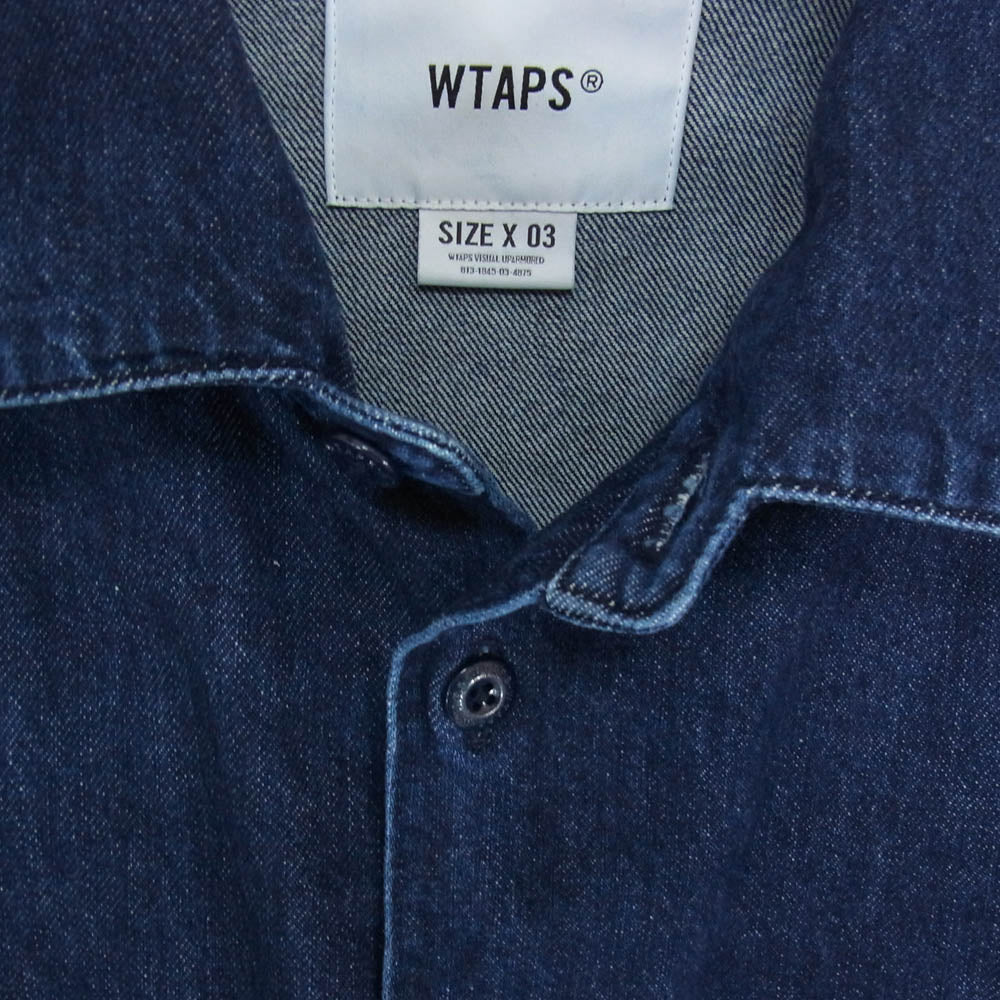 WTAPS ダブルタップス 23SS 231BRDT-SHM01 CBW LS DENIM デニムジャケットシャツ インディゴブルー系 X03【中古】