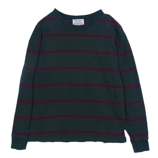 アンスクリア 122AW-BC50 ボーダー 長袖 カットソー Tシャツ モスグリーン系 S【中古】