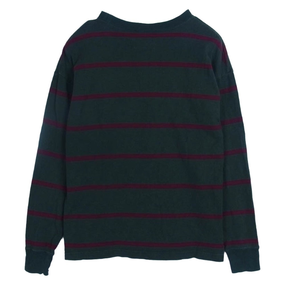 アンスクリア 122AW-BC50 ボーダー 長袖 カットソー Tシャツ モスグリーン系 S【中古】