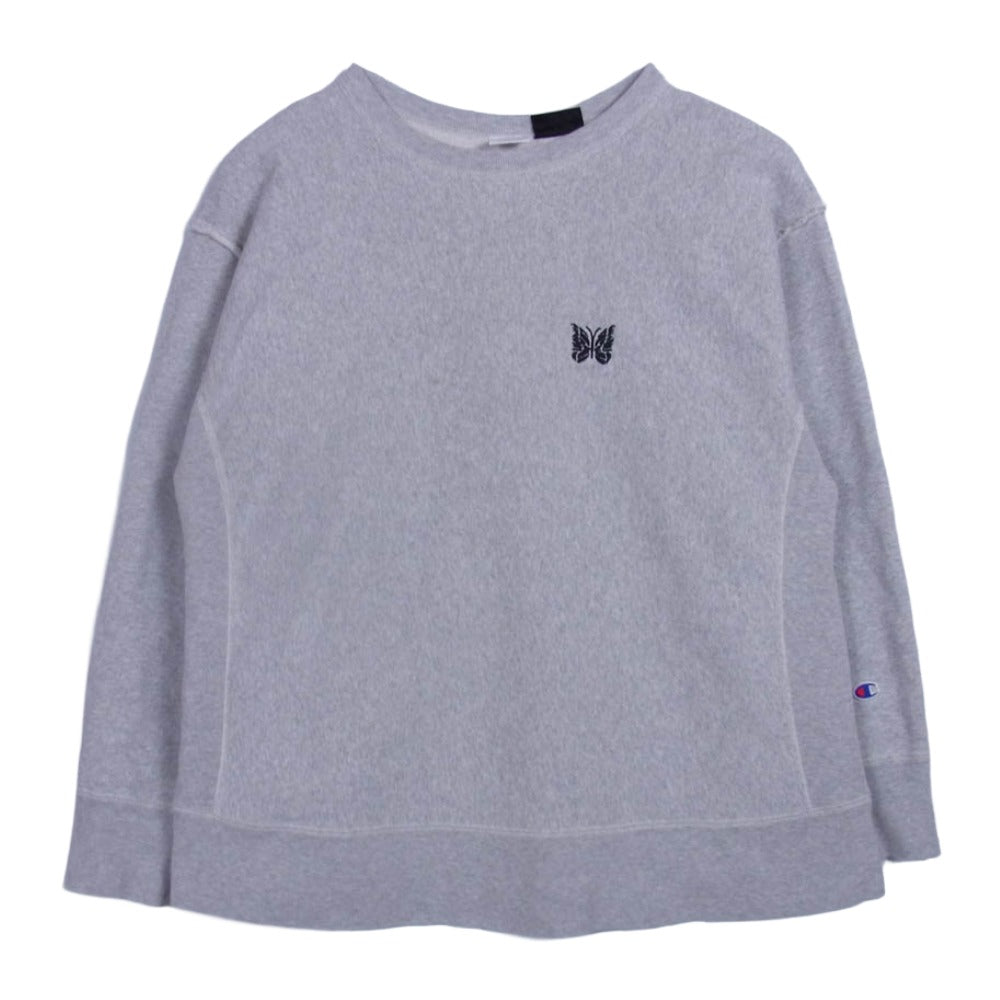 Needles ニードルス CWSS015 ×BEAMS BOY Champion REVERSE WEAVE チャンピオン ビームス ボーイ スウェット グレー系 L【中古】