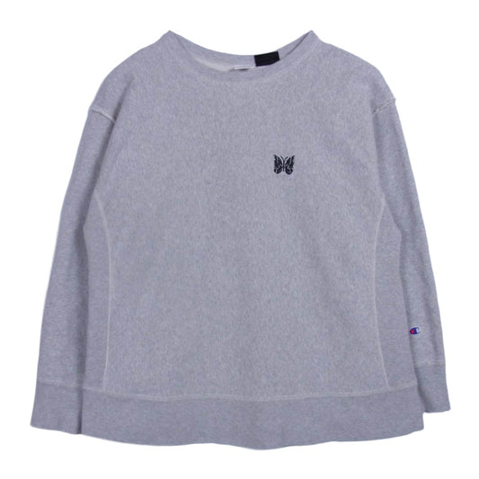 Needles ニードルス CWSS015 ×BEAMS BOY Champion REVERSE WEAVE チャンピオン ビームス ボーイ スウェット グレー系 L【中古】