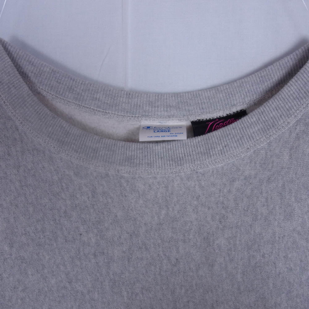 Needles ニードルス CWSS015 ×BEAMS BOY Champion REVERSE WEAVE チャンピオン ビームス ボーイ スウェット グレー系 L【中古】