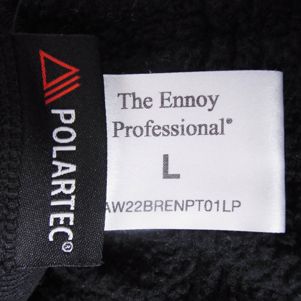 The Ennoy Professional ザ エンノイ プロフェッショナル 22AW AW22BRENPT01LP Polartec City Fleece Pant ポーラテック シティ フリース パンツ ブラック系 L【中古】
