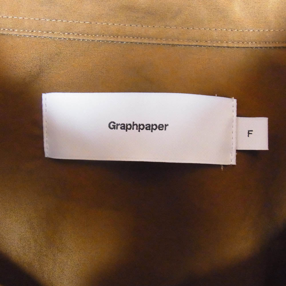 GRAPHPAPER グラフペーパー GM214-50013 Broad Oversized L/S Regular Collar Shirt オーバーサイズ 長袖 シャツ ブラウン系 FREE【中古】