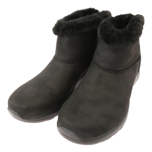 スケッチャーズ ON THE GO JOY スリップインズ オンザゴー ジョイ フェイクファー ブーツ ブラック系 27cm【極上美品】【中古】