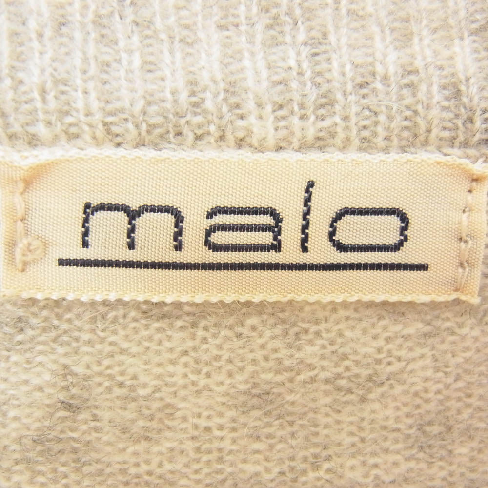 Malo マーロ カシミヤ ニット クルーネック 丸首 長袖 セーター グレー系 サイズ表記無【中古】
