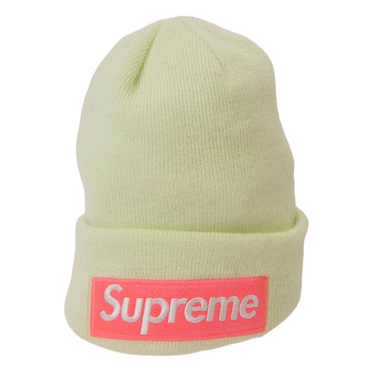Supreme シュプリーム 17AW New Era Box Logo Beanie ニューエラ ボックスロゴ ビーニー ニット キャップ ライトグリーン系【中古】