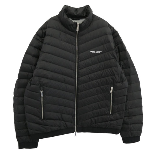 ARMANI EXCHANGE アルマーニエクスチェンジ 8NZB852 ZNW3Z ジップアップ ライトダウン ジャケット ブラック系 XL【中古】