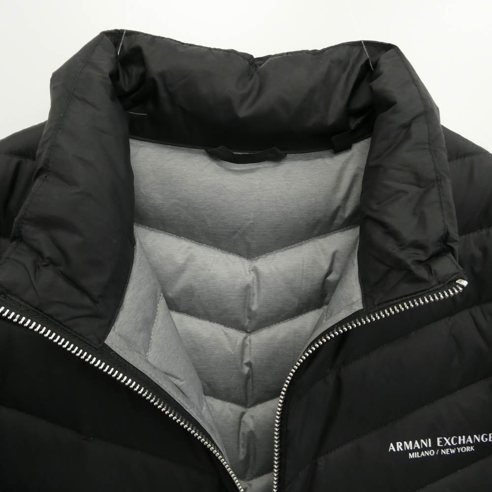 ARMANI EXCHANGE アルマーニエクスチェンジ 8NZB852 ZNW3Z ジップアップ ライトダウン ジャケット ブラック系 XL【中古】