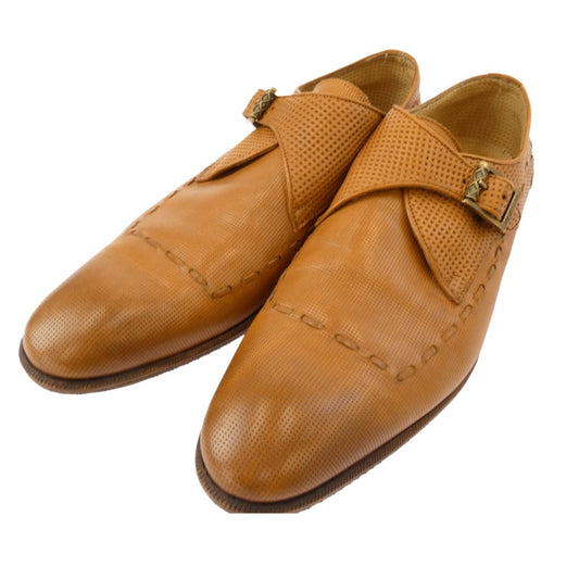 セルジオロッシ モンクストラップ ドレス レザー シューズ ブラウン ブラウン系 7【中古】