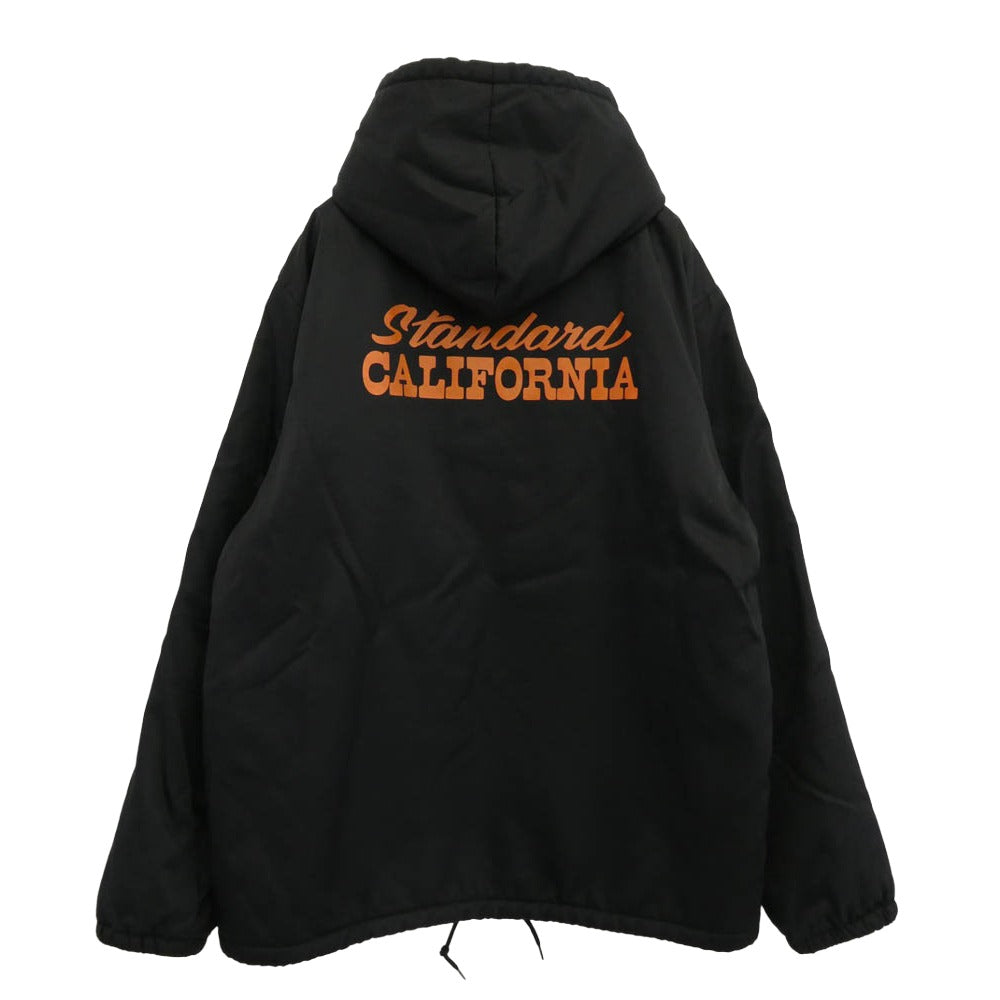 STANDARD CALIFORNIA スタンダードカリフォルニア HOOD COACH JACKET ボア フード コーチジャケット ブラック系 XL【中古】
