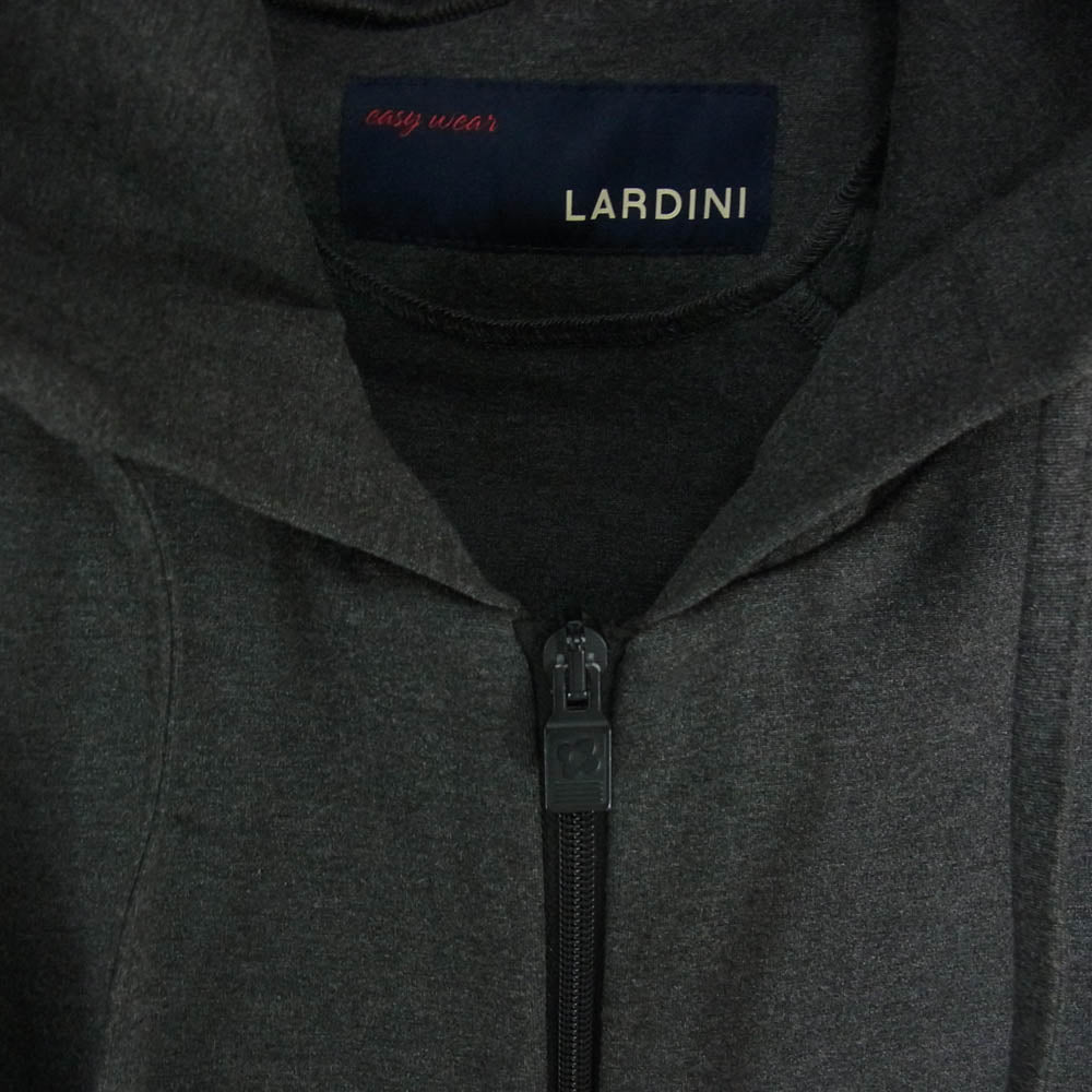 LARDINI ラルディーニ EASY WEAR イージーウェア ジャージ― ダブルジップ フーディー パーカー グレー系 46【中古】