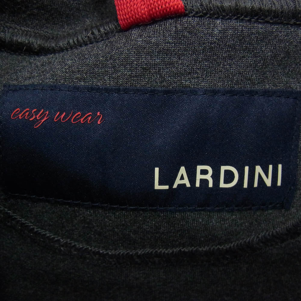 LARDINI ラルディーニ EASY WEAR イージーウェア ジャージ― ダブルジップ フーディー パーカー グレー系 46【中古】