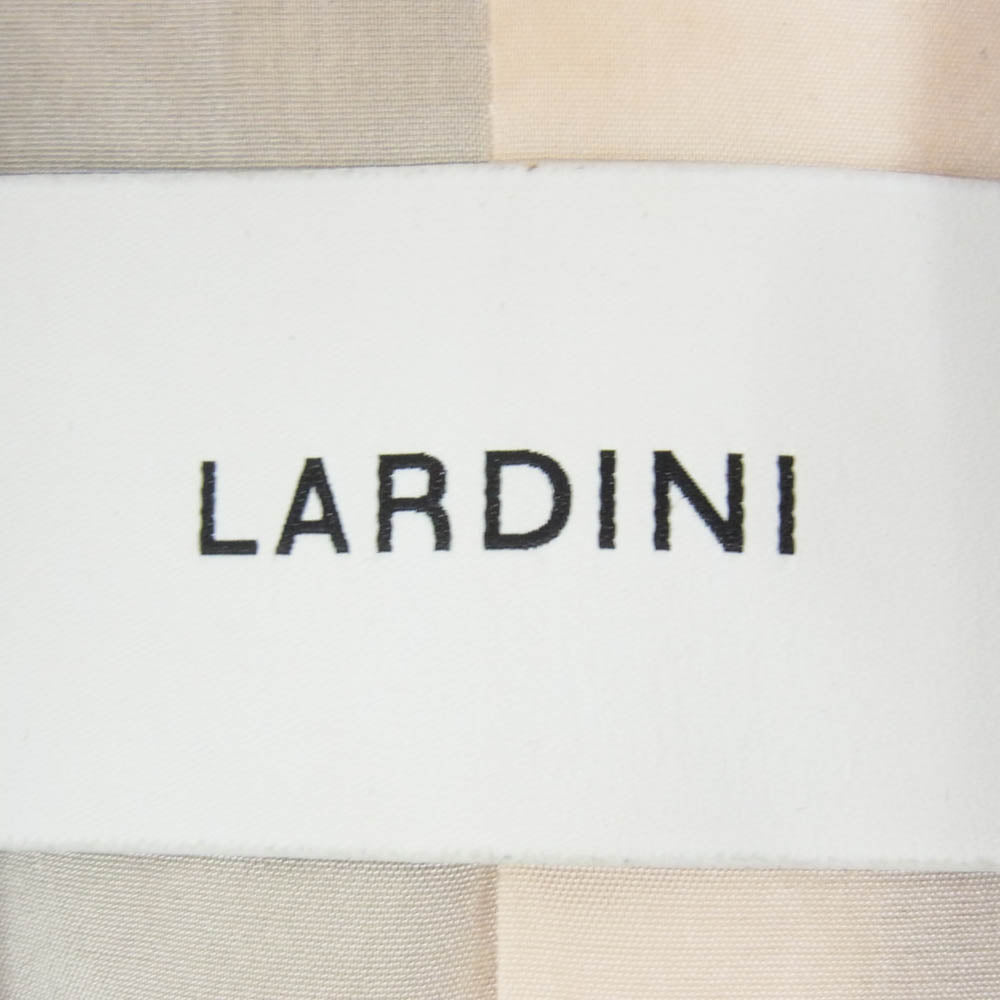 LARDINI ラルディーニ 24AW 新型ブートニエール カシミヤ混 ウール チェック ダブルブレスト ピークドラペル テーラード ジャケット グレー系 40【美品】【中古】