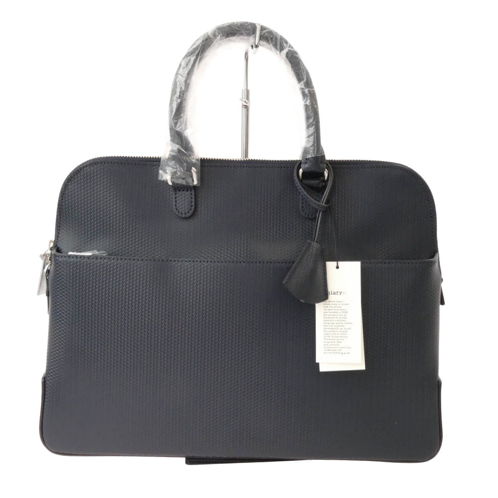 aniary アニアリ 34-01000 G-Film Leather ジー-フィルム レザー ブリーフケース バッグ ネイビー系【極上美品】【中古】