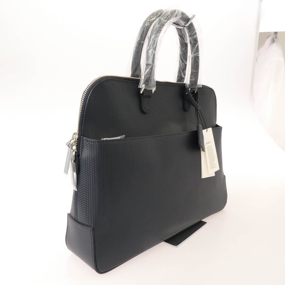 aniary アニアリ 34-01000 G-Film Leather ジー-フィルム レザー ブリーフケース バッグ ネイビー系【極上美品】【中古】