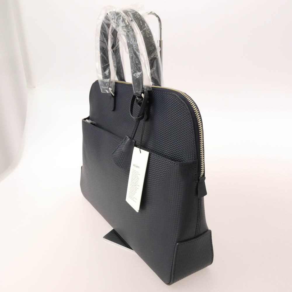 aniary アニアリ 34-01000 G-Film Leather ジー-フィルム レザー ブリーフケース バッグ ネイビー系【極上美品】【中古】