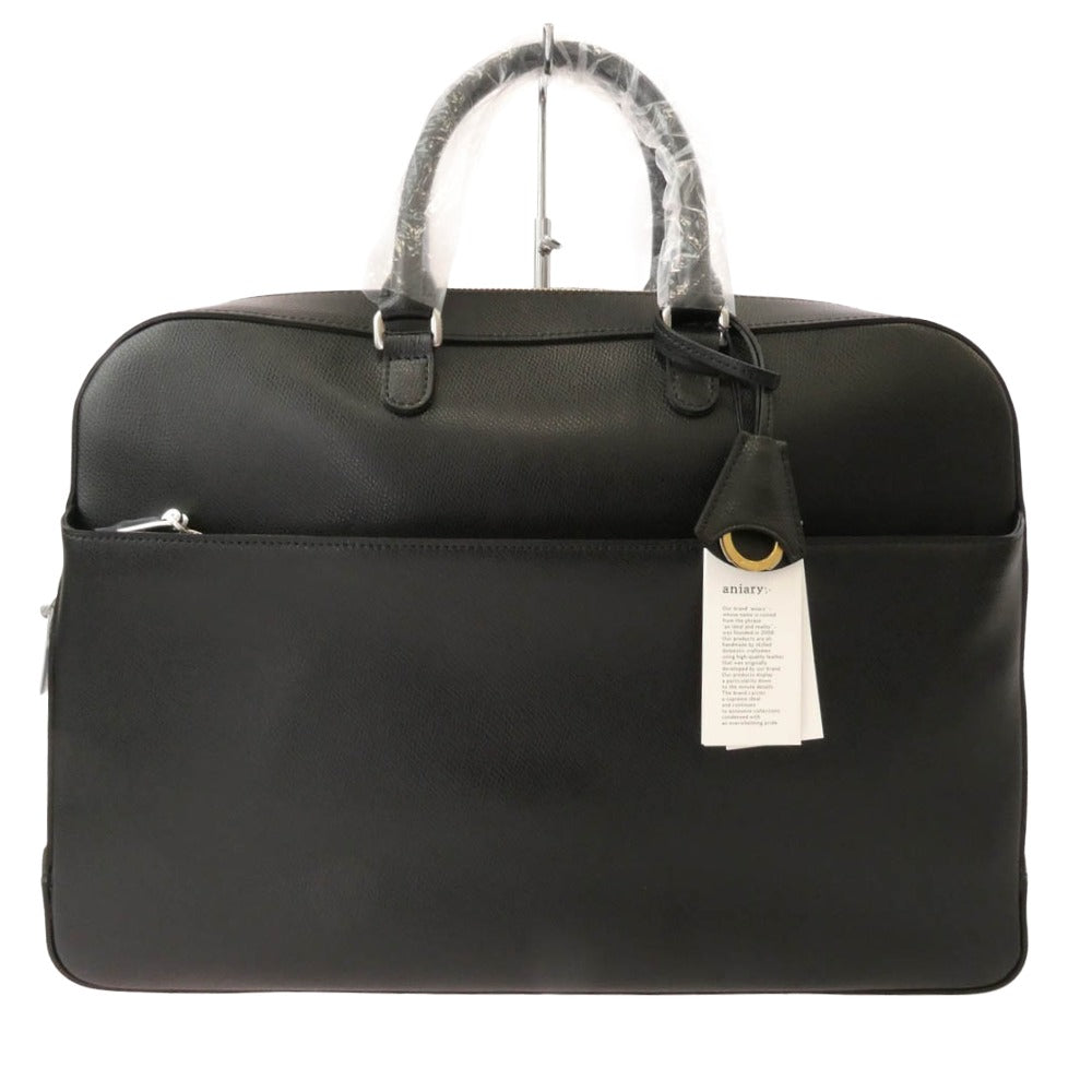 aniary アニアリ 33-01000 S-Film Leather エス-フィルム レザー ブリーフケース バッグ ブラック ブラック系【極上美品】【中古】