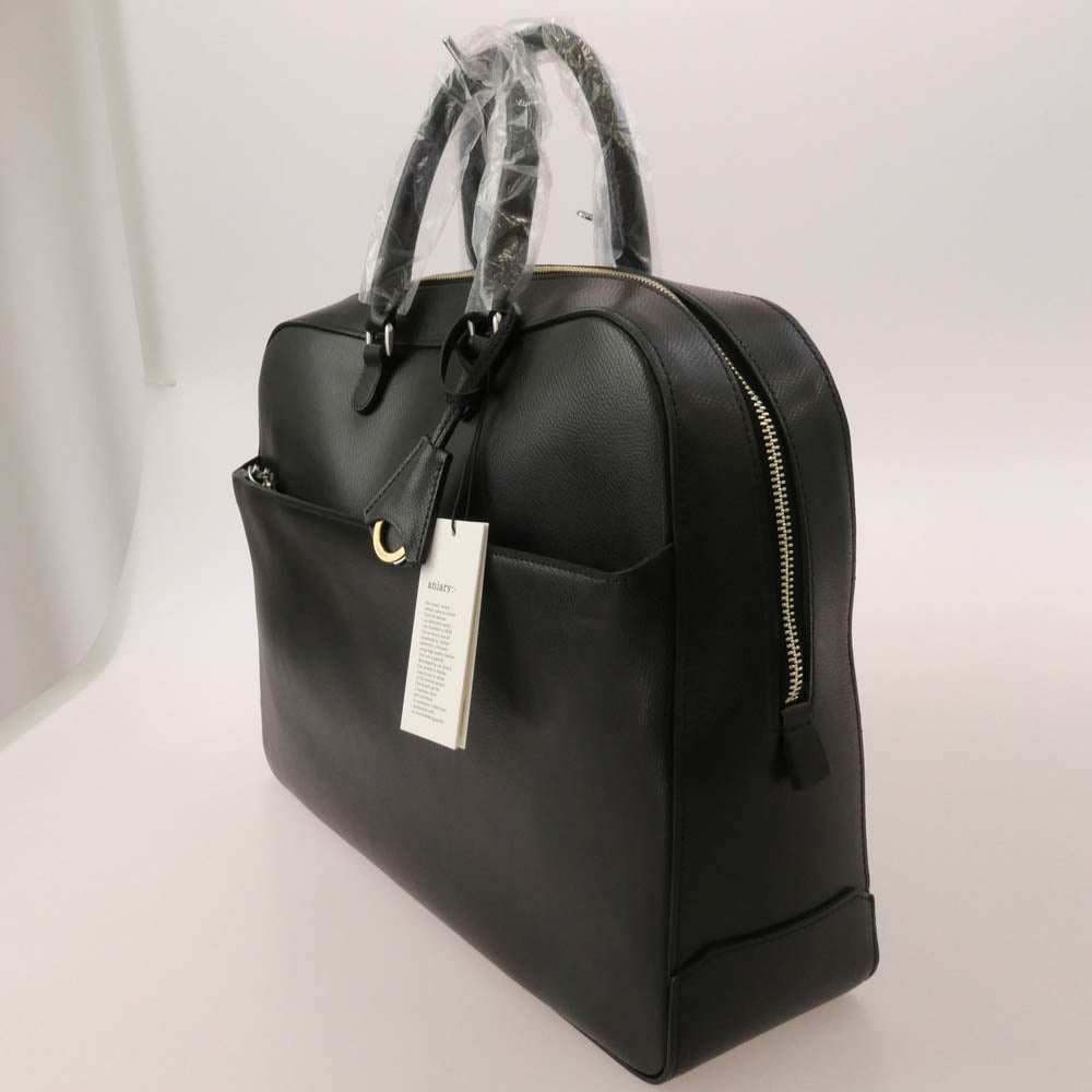 aniary アニアリ 33-01000 S-Film Leather エス-フィルム レザー ブリーフケース バッグ ブラック ブラック系【極上美品】【中古】