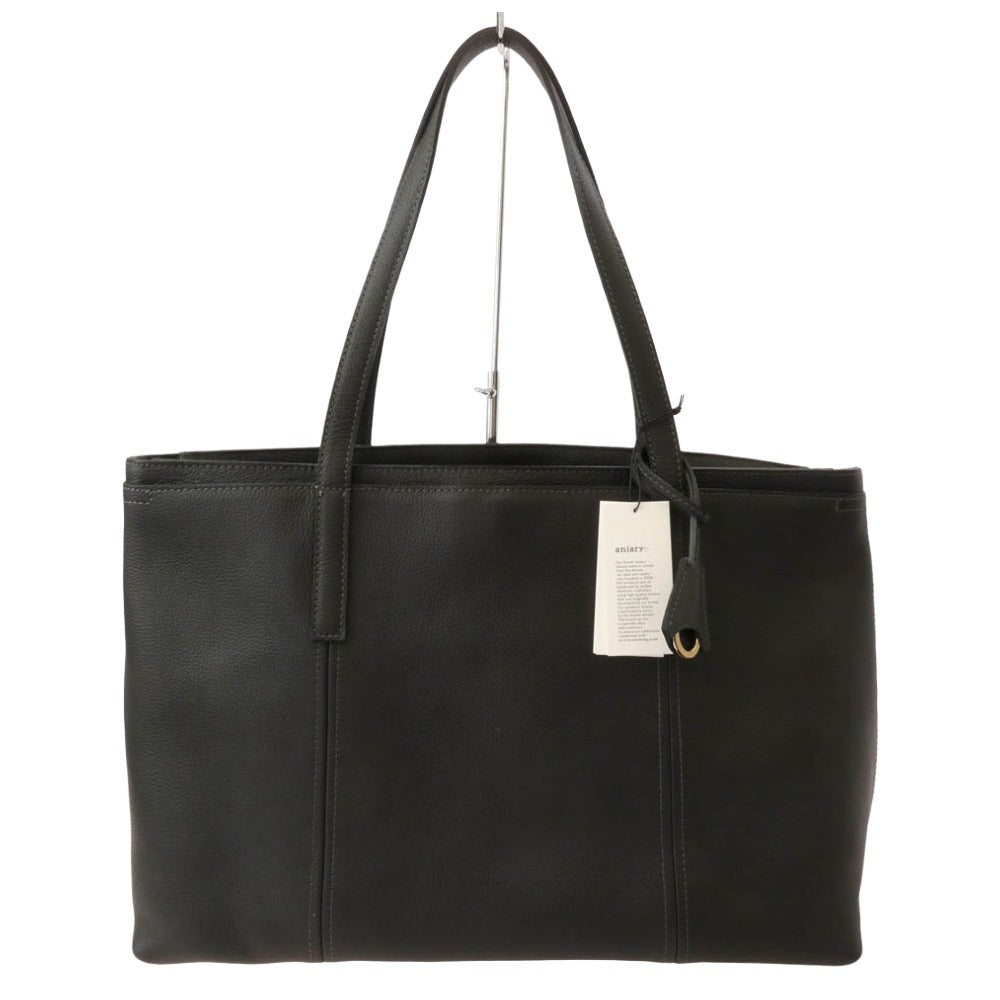 aniary アニアリ 07-02011 Shrink Leather シュリンク レザー トートバッグ チャコールグレイ チャコール系【極上美品】【中古】