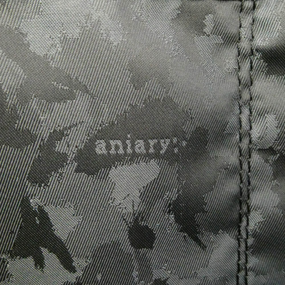 aniary アニアリ 07-02011 Shrink Leather シュリンク レザー トートバッグ ブラック ブラック系【極上美品】【中古】