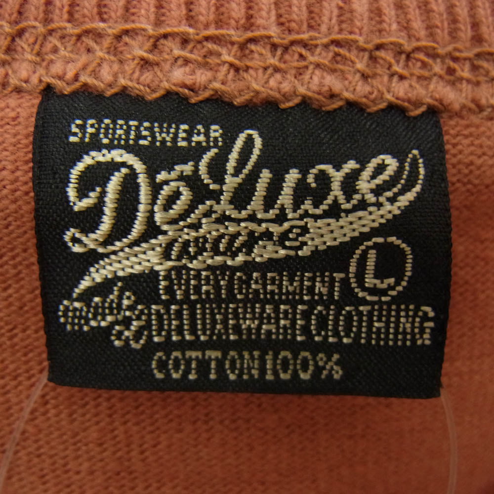 DELUXE デラックス DXT-2202 PROHIBITION プリント 半袖 Tシャツ オレンジ系 L【中古】