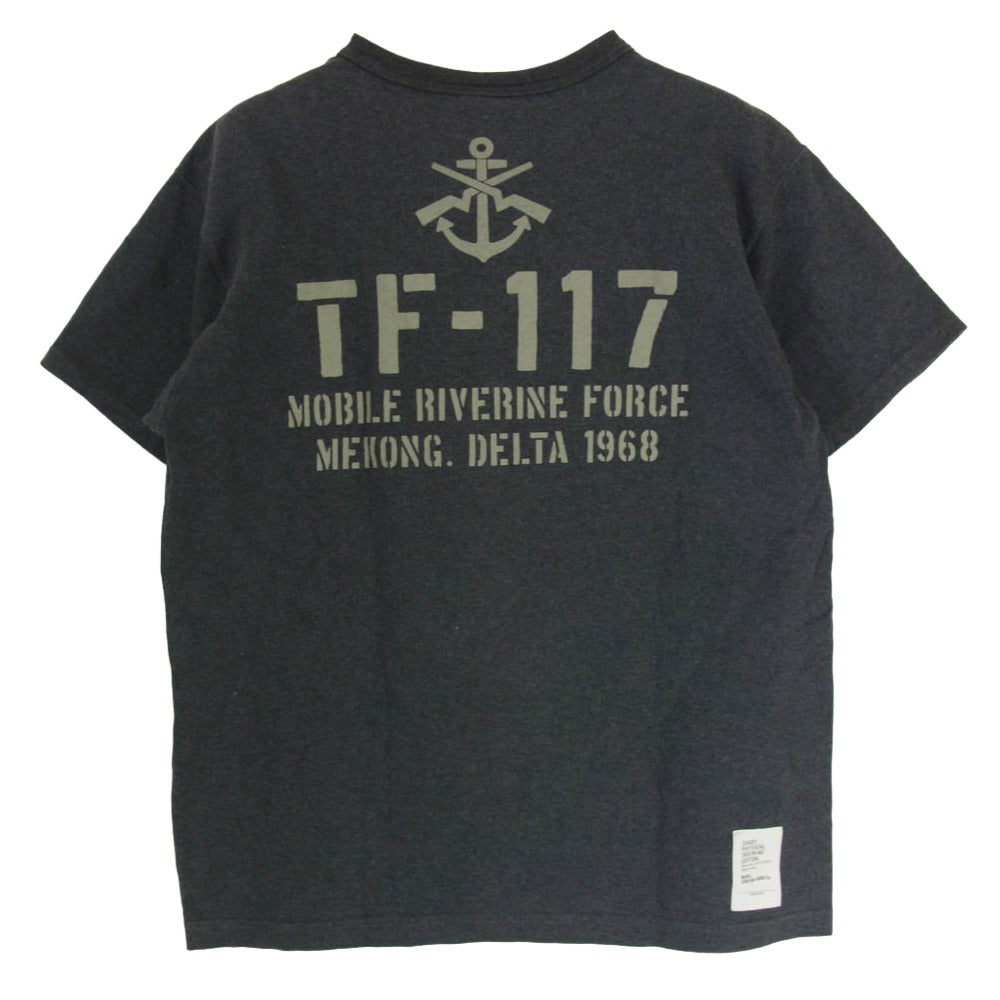 TOY'S McCOY トイズマッコイ U.S.NAVY RIVER RAIDER 半袖 Tシャツ ダークグレー系 L【中古】