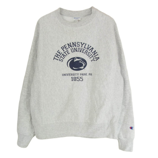 Champion チャンピオン 青タグ復刻 REVERSE WEAVE SWEAT SHIRT リバースウィーブ スウェット グレー系 S【中古】